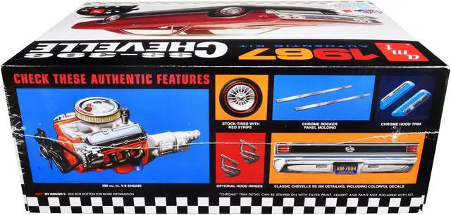 Alt view image 3 of 4 - Skill 2 Model Kit 1967 Chevrolet Chevelle SS 396 "AMT Celebrating 75 Years" 1/25 Scale Model by AMT