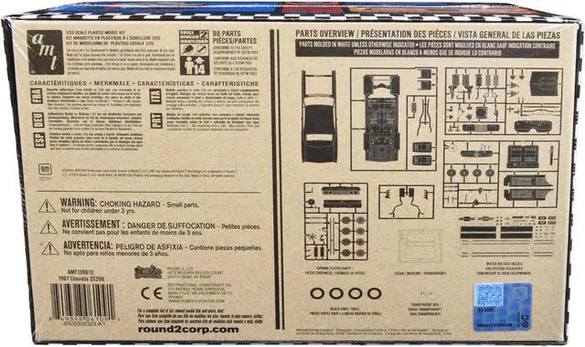 Alt view image 4 of 4 - Skill 2 Model Kit 1967 Chevrolet Chevelle SS 396 "AMT Celebrating 75 Years" 1/25 Scale Model by AMT