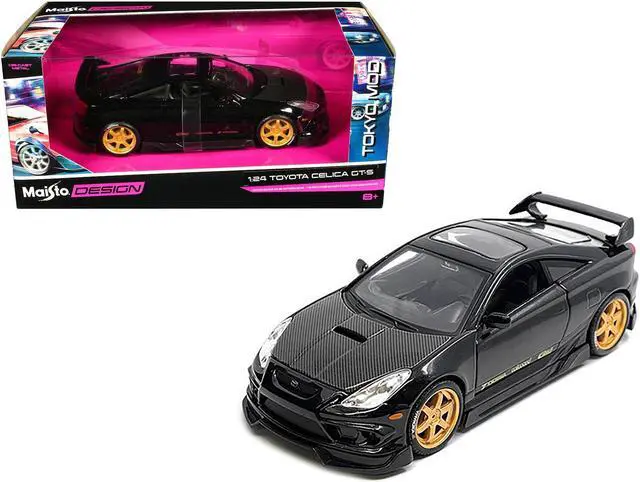 Main image of Toyota Celica GT-S Black with Carbon Hood and Sunroof "Maisto Design Tokyo Mod" Series 1/24 Diecast Model Car by Maisto