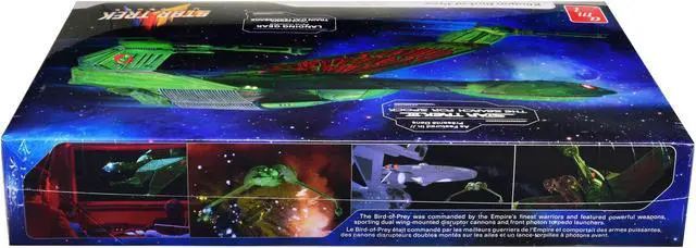 Alt view image 2 of 4 - Skill 2 Model Kit Klingon Bird-of-Prey Spacecraft "Star Trek III: The Search For Spock" (1984) Movie 1/350 Scale Model by AMT