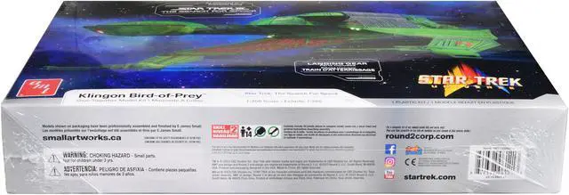 Alt view image 3 of 4 - Skill 2 Model Kit Klingon Bird-of-Prey Spacecraft "Star Trek III: The Search For Spock" (1984) Movie 1/350 Scale Model by AMT
