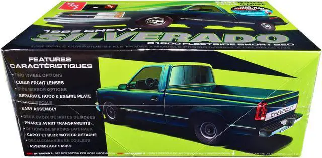 Alt view image 3 of 4 - Skill 2 Model Kit 1992 Chevrolet Silverado C1500 Fleetside Short Bed Pickup Truck "Easy Build" 1/25 Scale Model by AMT