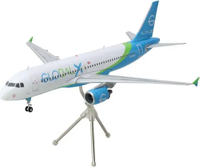 Alt view image 2 of 3 - Airbus A320 Commercial Aircraft White with Blue and Green Tail "Gemini 200" Series 1/200 Diecast Model Airplane by GeminiJets