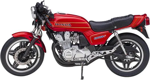 Alt view image 5 of 11 - Honda CB750F Motorcycle Red with Helmet "Baribari Legend" (1986) OVA 1/12 Model by Autoart