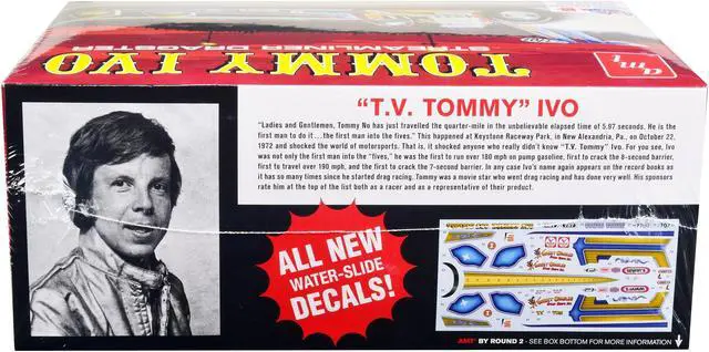 Alt view image 2 of 8 - Skill 2 Model Kit Tommy Ivo Streamliner Dragster 1/25 Scale Model by AMT