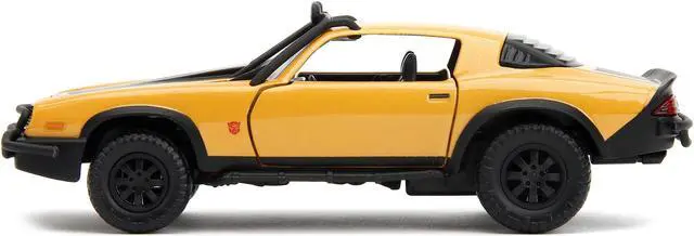 Alt view image 3 of 10 - 1977 Chevrolet Camaro Off-Road Version Yellow Metallic w/Black Stripes "Transformers" (2023) 1/32 Diecast Model Car by Jada