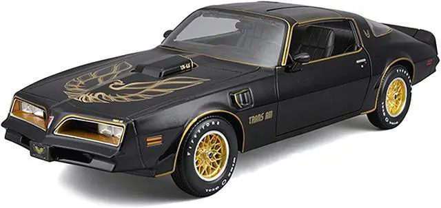 Alt view image 2 of 3 - 1978 Pontiac Firebird Trans Am Black Metallic with Hood Graphics "Special Edition" Series 1/18 Die Cast Model Car by Maisto