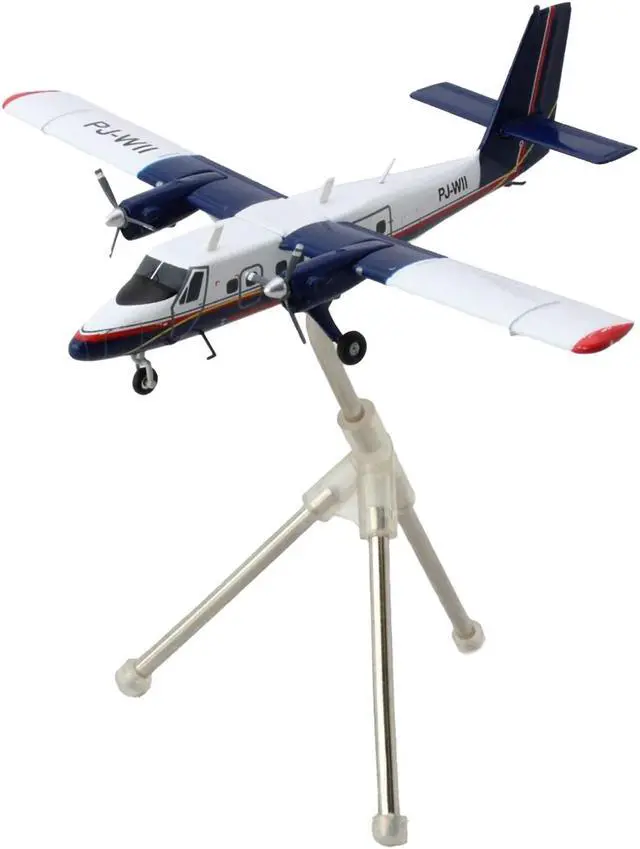 Alt view image 2 of 3 - De Havilland DHC-6-300 Commercial Aircraft with Flaps Down "Winair" White and Blue with Red 1/200 Diecast Model by GeminiJets
