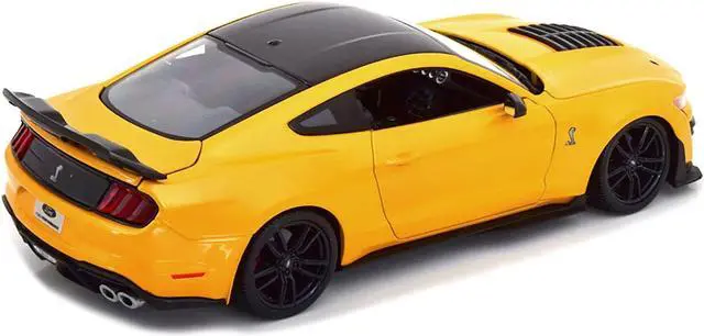 Alt view image 4 of 8 - 2020 Ford Mustang Shelby GT500 Yellow with Black Top "Special Edition" 1/18 Diecast Model Car by Maisto