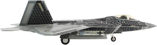 Alt view image 2 of 5 - Lockheed F-22A Raptor Stealth Aircraft "Symbiote, Nellis AFB" US Air Force "Air Power Series" 1/72 Diecast Model by Hobby Master
