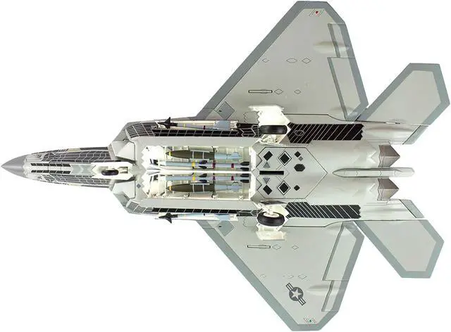 Alt view image 3 of 5 - Lockheed F-22A Raptor Stealth Aircraft "Symbiote, Nellis AFB" US Air Force "Air Power Series" 1/72 Diecast Model by Hobby Master