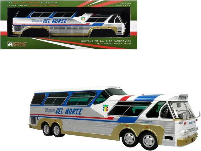 Sultana TM 44-18 SP Panoramico Coach Bus White and Blue with Red  display picture 1