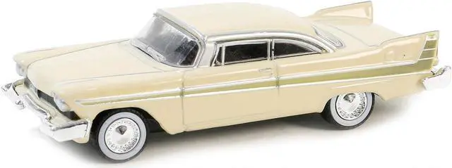 Alt view image 2 of 3 - 1957 Plymouth Fury Beige with Gold Metallic Stripes "Vintage Ad Cars" Series 10 1/64 Diecast Model Car by Greenlight
