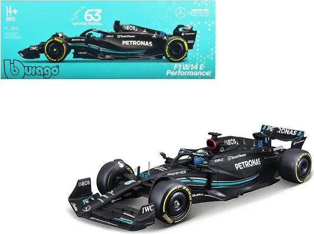 Main image of Mercedes-AMG F1 W14 E Performance #63 George Russell "Petronas" F1 "World Championship" (2023) 1/24 Diecast Model Car by Bburago