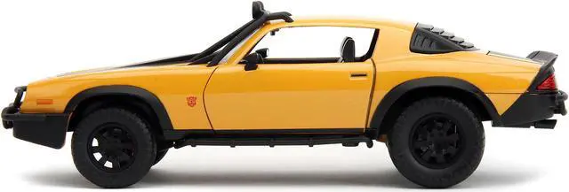 Alt view image 3 of 6 - 1977 Chevrolet Camaro Off-Road Version Yellow Met. w/Black Stripes & Statue "Transformers" (2023) 1/24 Diecast Model Car by Jada