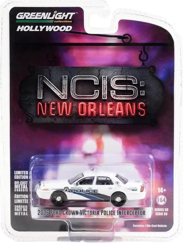 Alt view image 3 of 3 - 2006 Ford Crown Victoria Police Interceptor White "NCIS: New Orleans" (2014-2021) TV Series 1/64 Diecast Model Car by Greenlight