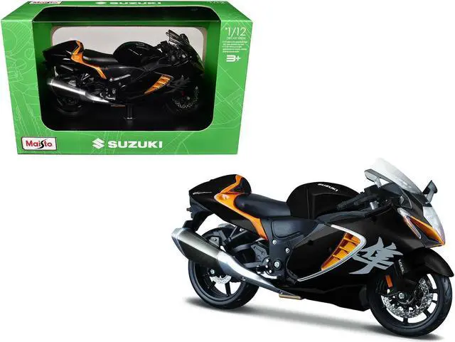 Main image of 2022 Suzuki Hayabusa Black Metallic 1/12 Die Cast Motorcycle model by Maisto