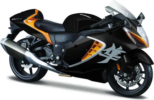 Alt view image 2 of 6 - 2022 Suzuki Hayabusa Black Metallic 1/12 Die Cast Motorcycle model by Maisto