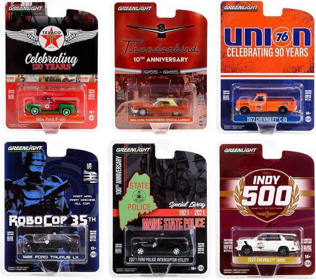 Main image of "Anniversary Collection" Set of 6 pieces Series 15 1/64 Diecast Model Cars by Greenlight