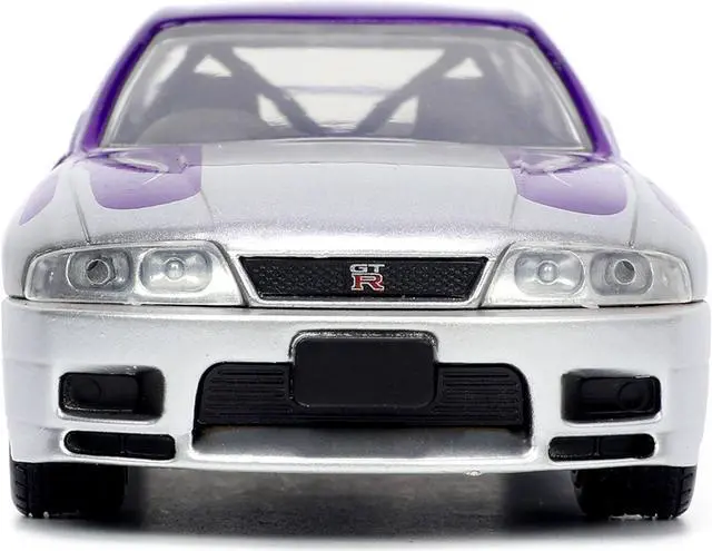 Alt view image 6 of 11 - 1995 Nissan Skyline GT-R (BCNR33) Purple and Silver Metallic "Fast & Furious" Series 1/32 Diecast Model Car by Jada