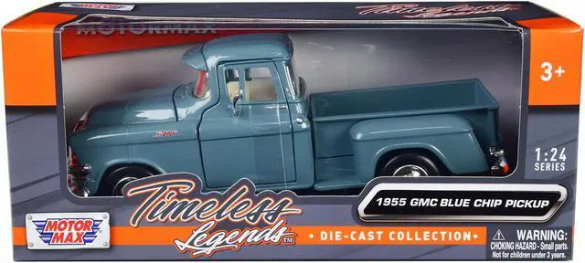 Main image of 1955 GMC Blue Chip Pickup Truck Light Blue "Timeless Legends" Series 1/24 Diecast Model Car by Motormax