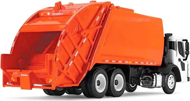 Alt view image 2 of 5 - Mack LR with McNeilus Rear Load Refuse Body Orange and White 1/87 (HO) Diecast Model by First Gear
