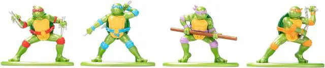 Alt view image 6 of 6 - "Teenage Mutant Ninja Turtles" Turtle Lair Diorama Set with Figures and Party Wagon "Nano Scene" Series Model by Jada