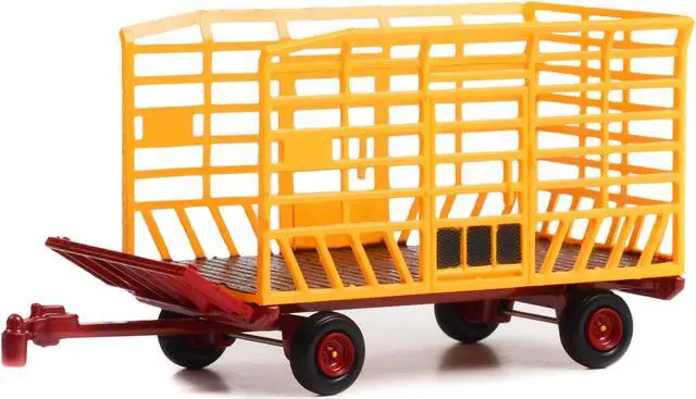 Alt view image 2 of 3 - Bale Throw Wagon Yellow and Red "Down on the Farm" Series 7 1/64 Diecast Model by Greenlight