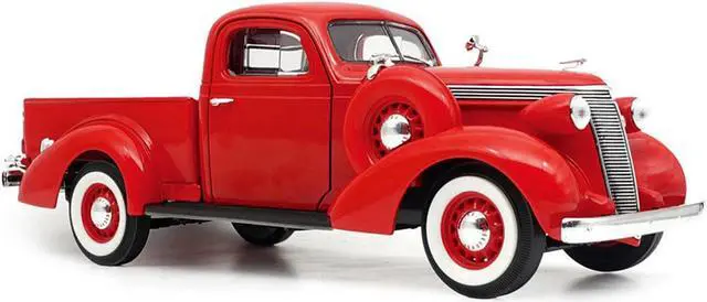 Alt view image 2 of 4 - 1937 Studebaker Coupe Express Pickup Truck Red 1/18 Diecast Model Car by Road Signature