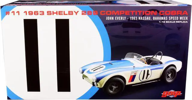 Alt view image 6 of 6 - 1963 Shelby 289 Competition Cobra CSX2011 #11 J. Everly "Bahamas Speed Week" Nassau (1963) Ltd Ed 1/12 Diecast Model Car by GMP