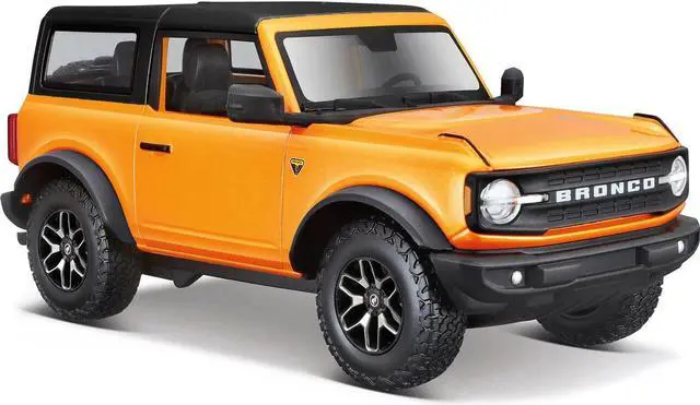Alt view image 2 of 3 - 2021 Ford Bronco Badlands Orange Metallic with Black Top "Special Edition" 1/24 Diecast Model Car by Maisto