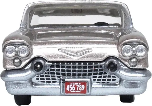 Alt view image 3 of 4 - 1957 Cadillac Eldorado Brougham Sandalwood Beige Metallic with Silver Top 1/87 (HO) Scale Diecast Model Car by Oxford Diecast
