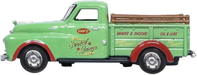 Alt view image 2 of 4 - 1948 Dodge B-1B Pickup Truck Green "Dan's Service Garage" 1/87 (HO) Scale Diecast Model Car by Oxford Diecast