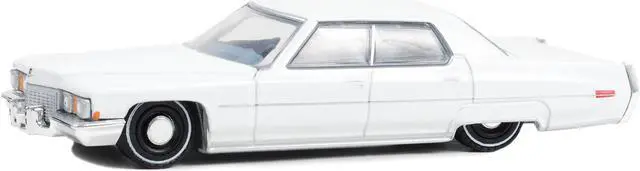 Alt view image 2 of 3 - 1972 Cadillac Sedan deVille Lowrider Cotillion White with Blue Interior 1/64 Diecast Model Car by Greenlight