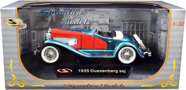 Main image of 1935 Duesenberg SSJ Convertible Blue and Red 1/32 Diecast Model Car by Signature Models