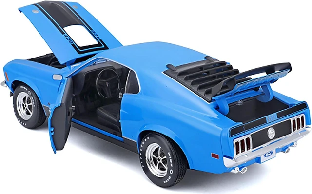 Alt view image 3 of 3 - 1970 Ford Mustang Mach 1 428 Blue with Black Stripes "Special Edition" 1/18 Diecast Model Car by Maisto