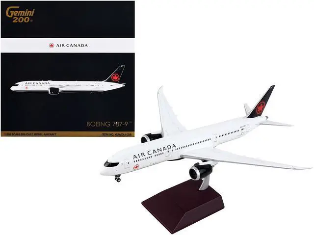 Main image of Boeing 787-9 Commercial Aircraft "Air Canada" White w/Black Tail "Gemini 200" Series 1/200 Diecast Model Airplane by GeminiJets