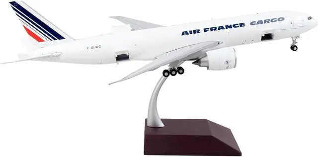 Alt view image 2 of 5 - Boeing 777F Commercial Aircraft "Air France Cargo" White with Striped Tail 1/200 Diecast Model Airplane by GeminiJets