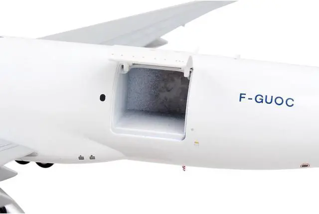 Alt view image 4 of 5 - Boeing 777F Commercial Aircraft "Air France Cargo" White with Striped Tail 1/200 Diecast Model Airplane by GeminiJets