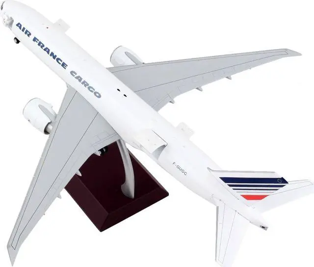 Alt view image 5 of 5 - Boeing 777F Commercial Aircraft "Air France Cargo" White with Striped Tail 1/200 Diecast Model Airplane by GeminiJets