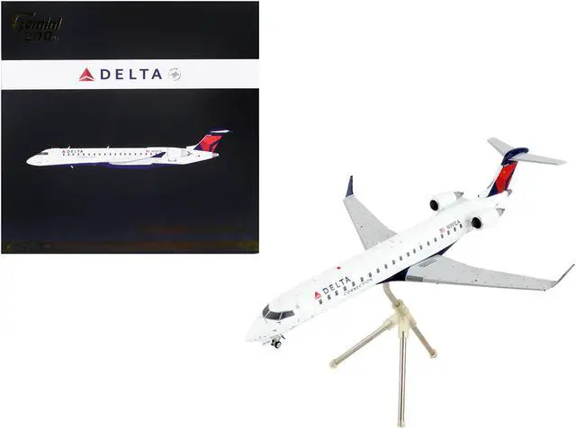 Main image of Bombardier CRJ700 Commercial Aircraft "Delta Air Lines" White with Blue and Red Tail 1/200 Diecast Model Airplane by GeminiJets
