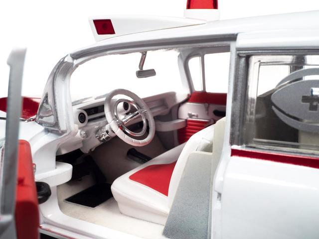 Alt view image 3 of 6 - 1959 Cadillac Eldorado Ambulance Red and White 1/18 Diecast Model by Auto World