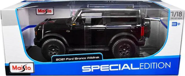 Alt view image 3 of 3 - 2021 Ford Bronco Wildtrak Black Metallic with Dark Gray Top "Special Edition" 1/18 Diecast Model Car by Maisto