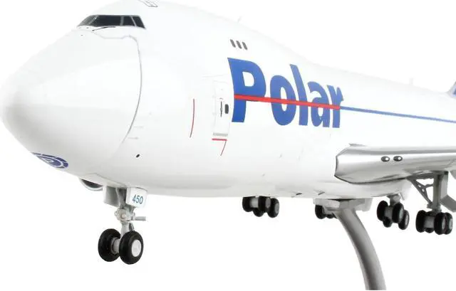 Alt view image 2 of 8 - Boeing 747-400F Commercial Aircraft White with Blue Tail "Gemini 200 - Interactive" 1/200 Diecast Model Airplane by GeminiJets