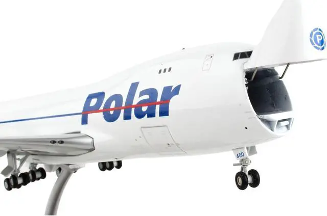 Alt view image 4 of 8 - Boeing 747-400F Commercial Aircraft White with Blue Tail "Gemini 200 - Interactive" 1/200 Diecast Model Airplane by GeminiJets