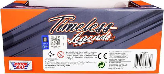 Alt view image 3 of 3 - 2020 Chevrolet Corvette C8 Stingray Red with Silver Racing Stripes "Timeless Legends" 1/24 Diecast Model Car by Motormax