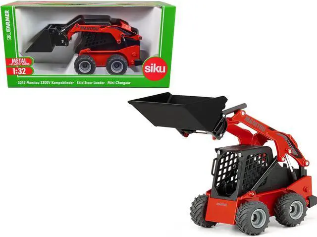Main image of Manitou 3300V Skid Steer Loader Red 1/32 Diecast Model by Siku