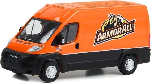 Alt view image 2 of 3 - 2020 Ram ProMaster 2500 Cargo High Roof Van "Armor All" Orange and Black "Route Runners" 1/64 Diecast Model Car by Greenlight
