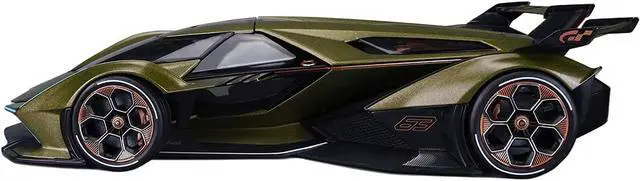 Alt view image 3 of 5 - Lamborghini V12 Vision Gran Turismo Matt Green Metallic 1/18 Diecast Model Car by Maisto