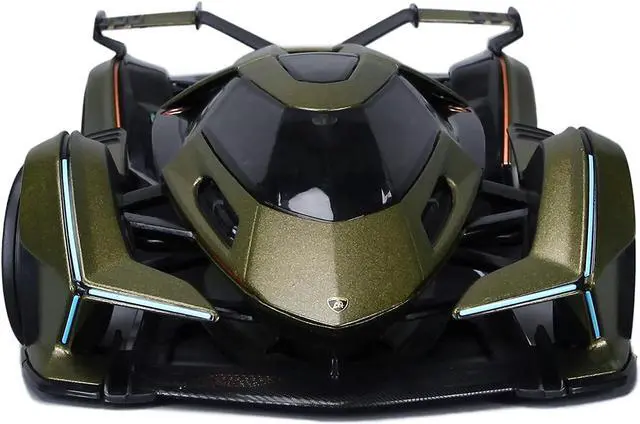 Alt view image 4 of 5 - Lamborghini V12 Vision Gran Turismo Matt Green Metallic 1/18 Diecast Model Car by Maisto
